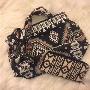 Tribal Print Purse and Wallet